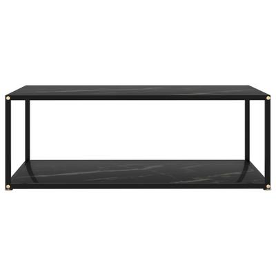 Coffee Table Black 100x50x35 Cm Tempered Glass