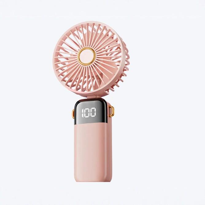 Rechargeable Portable Folding Digital Display Silent Mini Fan for Outdoor Use