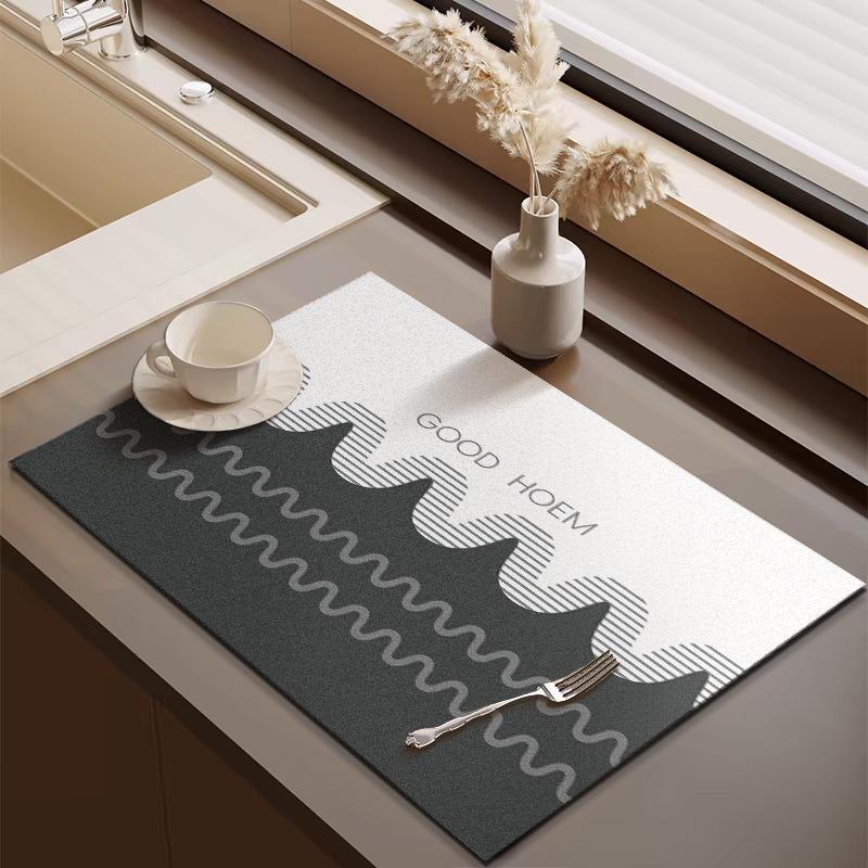 Melard Style Drain Pad Coffee Machine Special Water Absorbing Countertop Insulation Cup Kitchen Drainage Pads Home Decoration