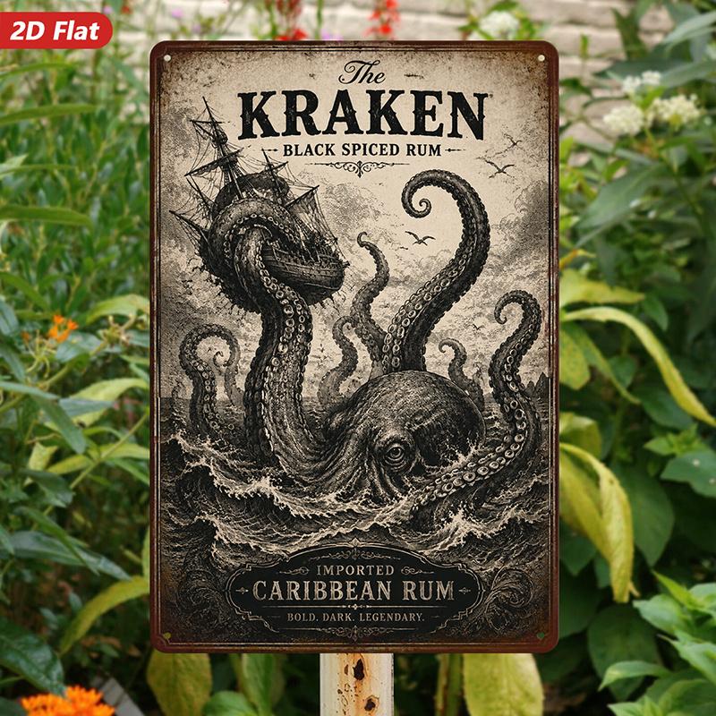 Kraken Siyah Baharatlı Rom Metal Tabela
