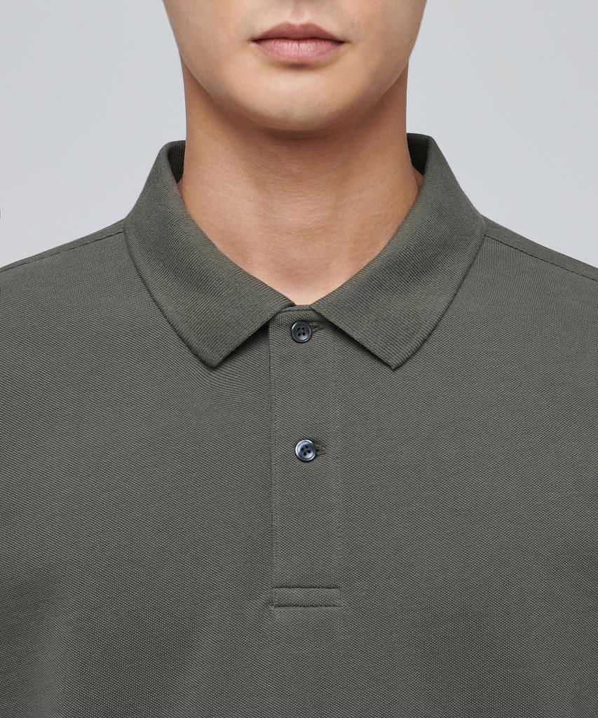 MUSINSA STANDARD Basic Pique Polo Shirt [Dusty Khaki]