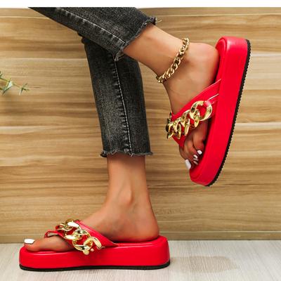 Moda Verano Zapatillas de Mujer para Exteriores Playa Plataforma Chanclas Decoración Metálica Zapatos de Tacón Bajo para Mujer Punta Redonda Punta Abierta Chanclas
