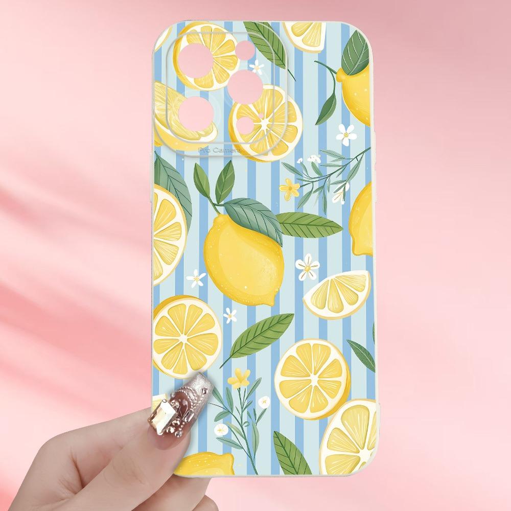 For Xiaomi 15T Pro 5G 11 Lite 5G 14 14T 13T 12T Case Fresh Lemon Print Pattern Cover For Poco F7 5G F6 F5 X7 X6 X5 M6 Soft Funda