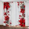 2pcs Sheer Polyester Vintage Christmas Dot Print Curtains for Living Room & Bedroom – All-Season Decor