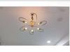Elegant Ceiling Flush Mount Light Pendant Mid Century Modern Raw Brass Sputnik Chandelier Light Fixture
