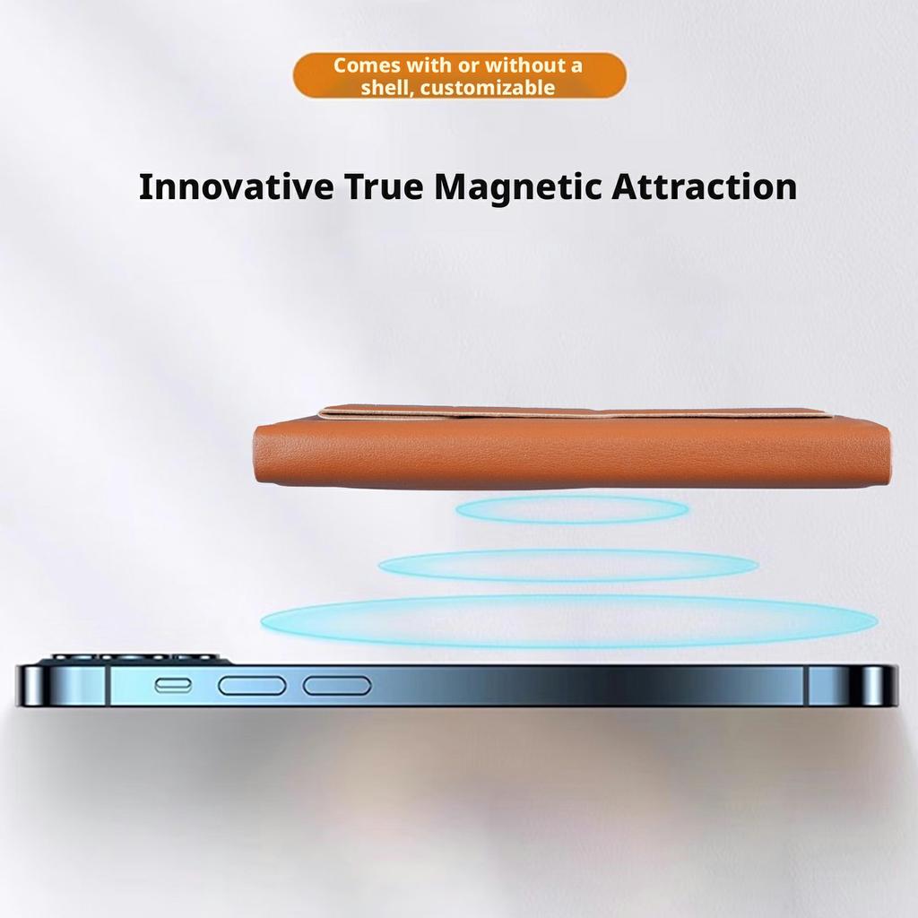 Magnetic Auto Pop-Up Card Holder for Cell Phones Back Kickstand RFID/NFC Blocking