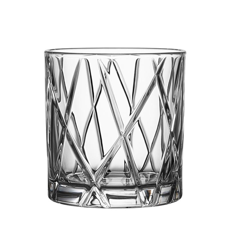 

Nordic Style Denmark City Whisky Glass Old Fashioned Wineglass Mulled Wine Tumbler Shadow Art Clear Crystal Whiskey Cup For Bar 340ml