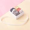 Cute Cat Keycap Fidget Toy 4 Keys Keyboard Pendant Stress Relief Clicker Button Toy Bag Charm Gift For Girls