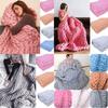 Luxurious Chunky Knitted Blanket With Soft Merino Wool For Cozy Winter Nights