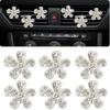 6PCS Rhinestone Flower Car Vent Clips,Cute Car Air Vent Clips for Dashboard Decorations,Shining Vehicle Accessories Interior Clip Used On Auto SUV