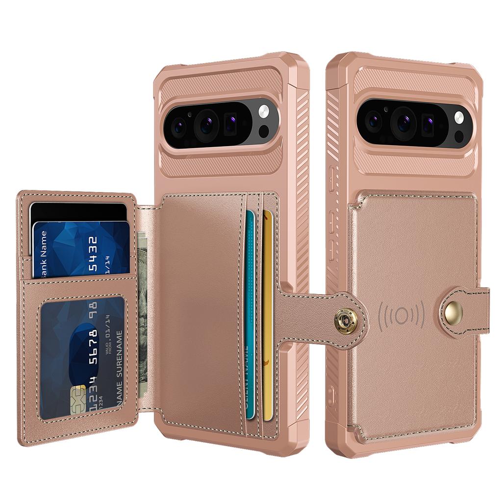 ZM03 For Google Pixel 9 Pro/9 Case with Card Holder PU Leather+TPU Phone Back Cover