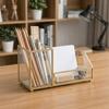 Golden Edge Business Card Box Elegant Display Stand Office Tools Name Card Holder  Home