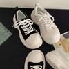 Round Head Thick Sole White Shoes Women's Light Casual Sports Board Shoes