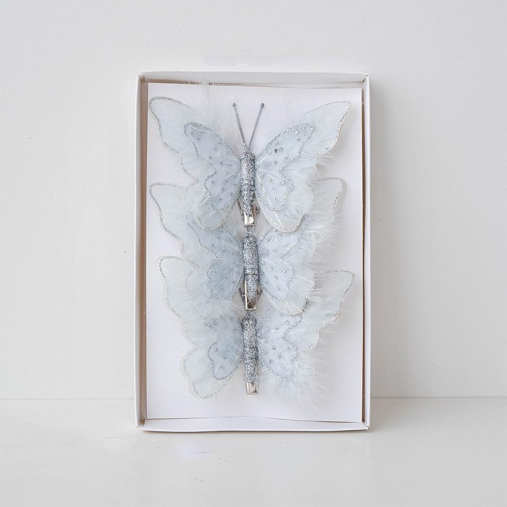 Glitter Artificial Butterfly Sequins Butterfly Tree Decoration  Home Decoration