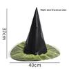 Black Ruffled Lace Velour Witch Hat with Harry Map Design