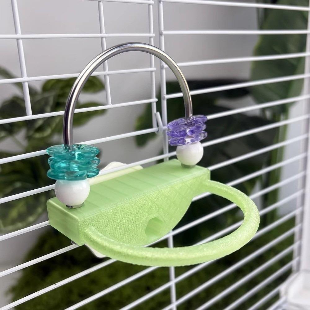 Interactive Parrot Relieve Boredom Plastic Treat Dispenser Bird Cage Non-slip Design Parrots Gnaw