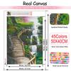 Square/round Diamond Painting Mosaic Waterfall Scenery Home Decor Diamond Embroidery Natural Mountain Landscape Picture