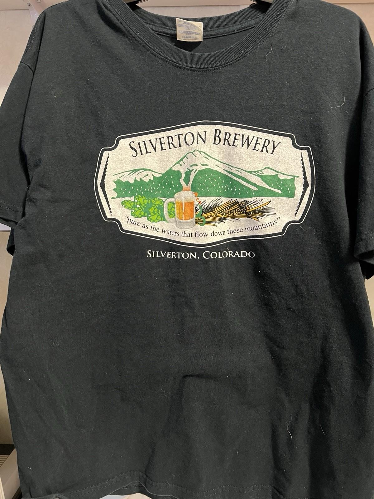 Silverton CO. Silverton Brewery Song Dbl Sided T-Shirt Black Size Large S