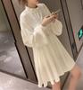 Early autumn new loose medium and long shirt women's long-sleeved design sense niche waist top light and cooked shirt