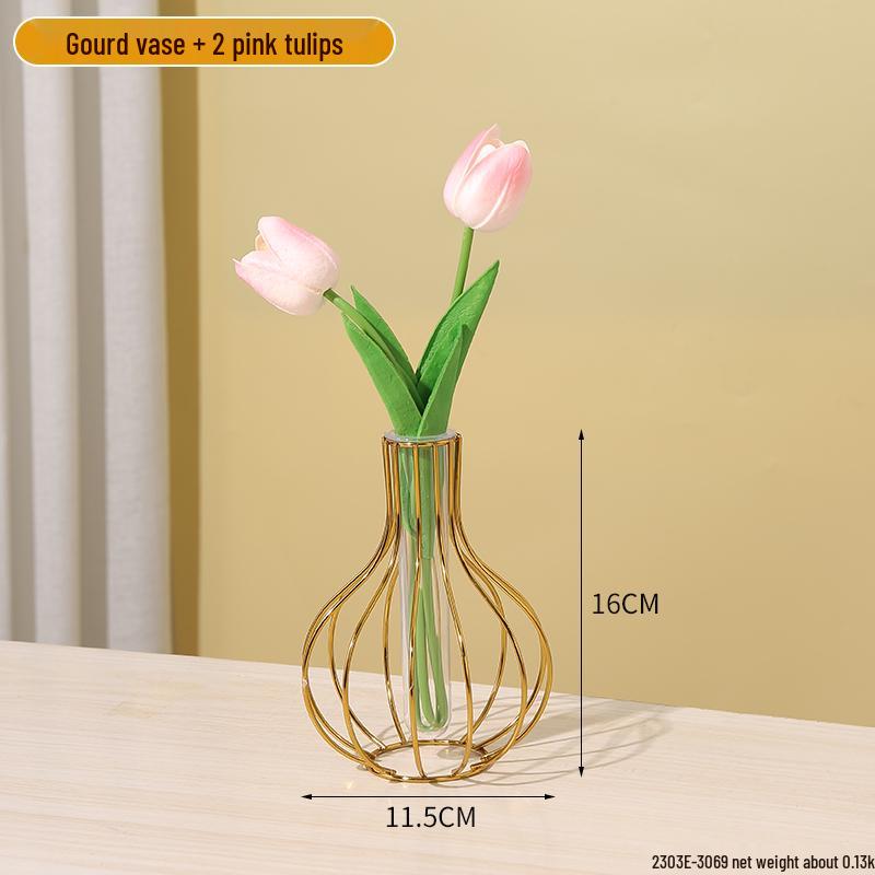 Minimalist Transparent Glass Vase for Creative Flower Arrangements In Living or Dining Rooms