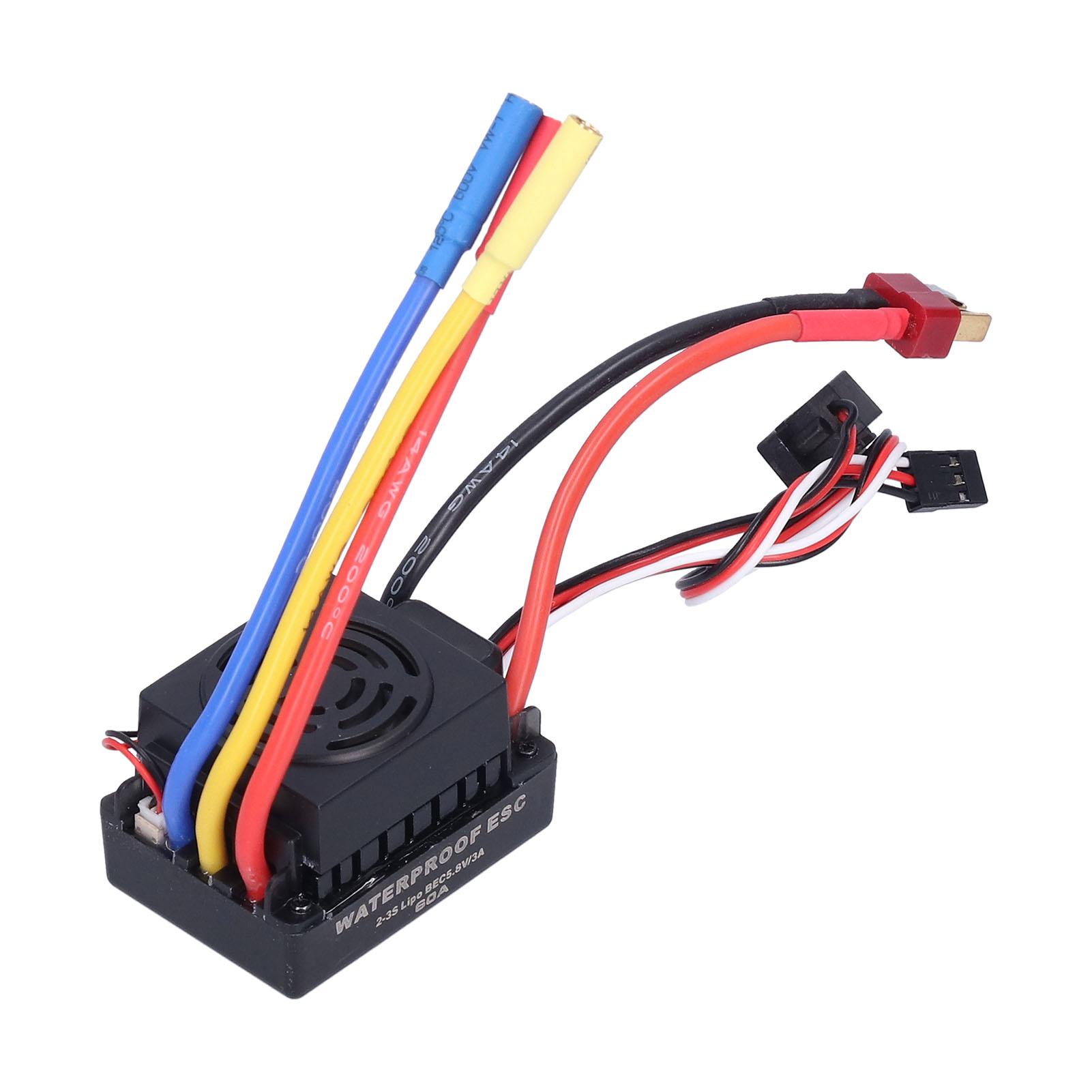 

60A RC Brushless Waterproof Electronic Speed Controller ESC for 1/10 Remote Control Car