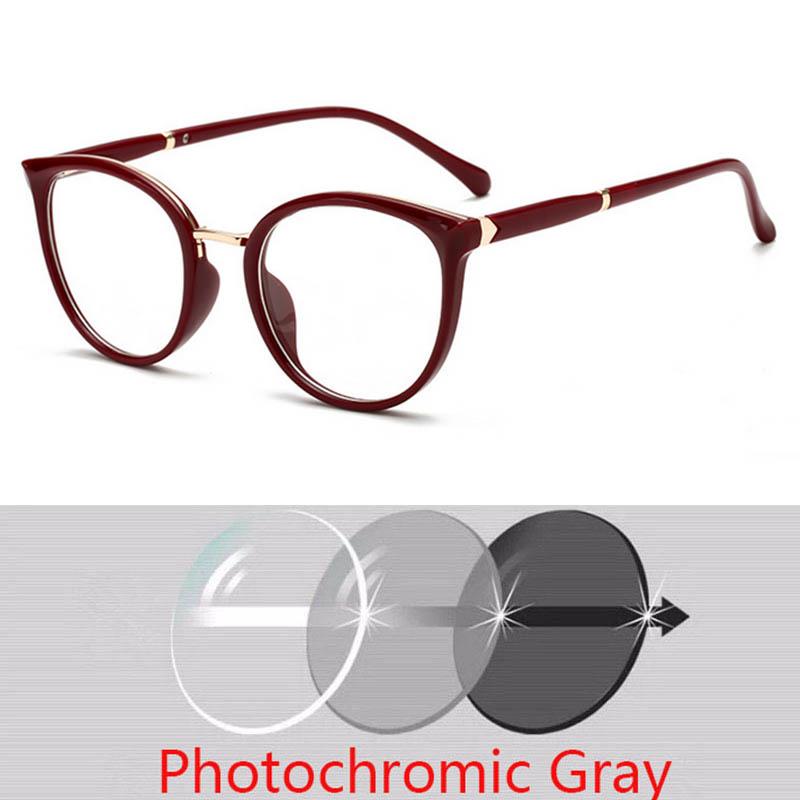 Spring Leg Anti-blue Light Oval Prescription Eyeglasses Women TR90 Cat Eye Short-sight Eyewear Diopter 0 -0.5 -0.75 -1.0 To -6.0