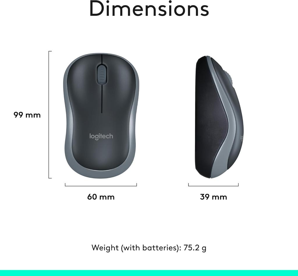 Logitech MK270 Wireless Mouse Keyboard Set Laptop Keyboard Wireless Office Full Size with 2.4G Receiver