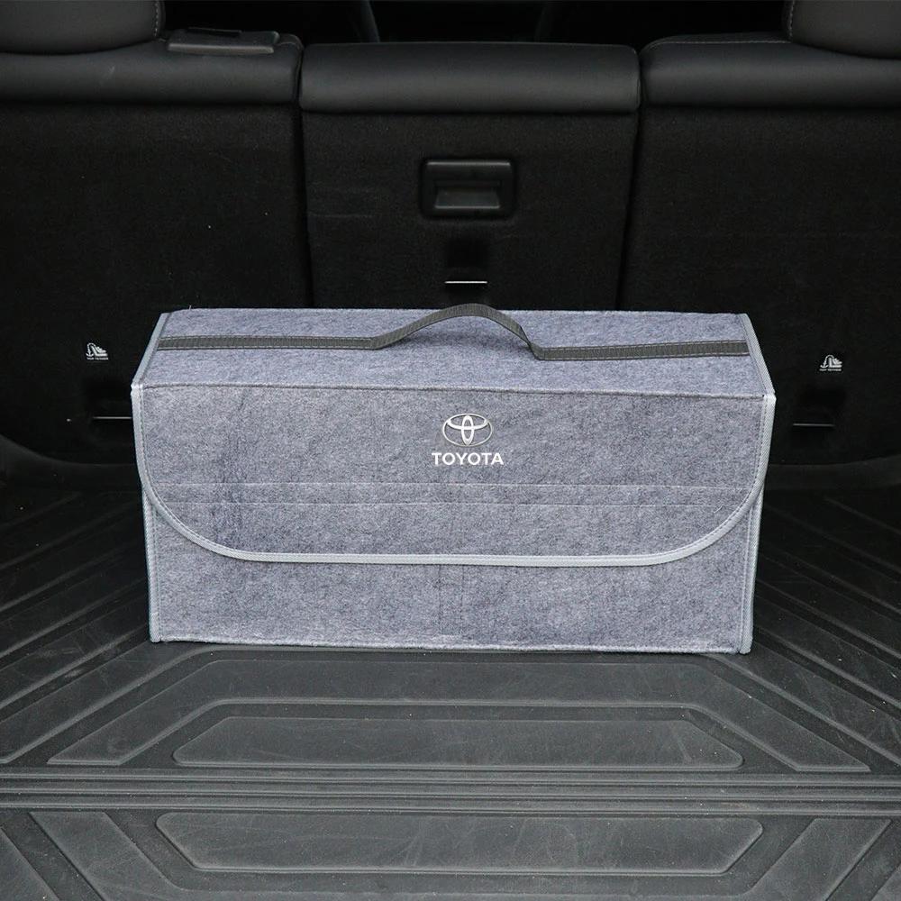 Car Soft Felt Storage Bag Organizer Cars Foldable Trunk Bag For Toyota C-hr Prado Rav4 Yaris Hilux Prius Avensis Corolla Camry