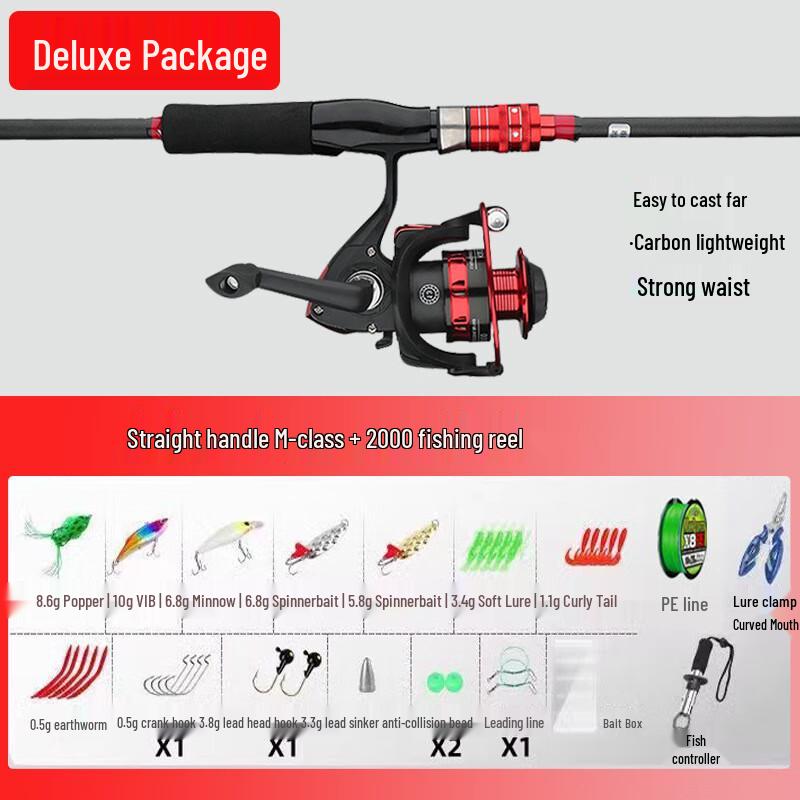Oeny Carbon Fiber Lure Fishing Rod Set