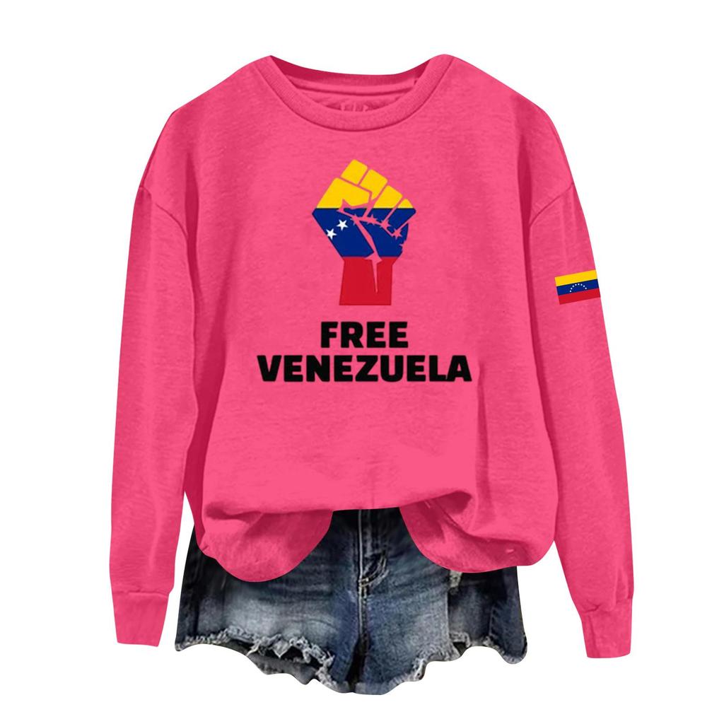 Damen bedruckter lässiger Sport-Kapuzenpullover mit langen Ärmeln und rundem Ausschnitt