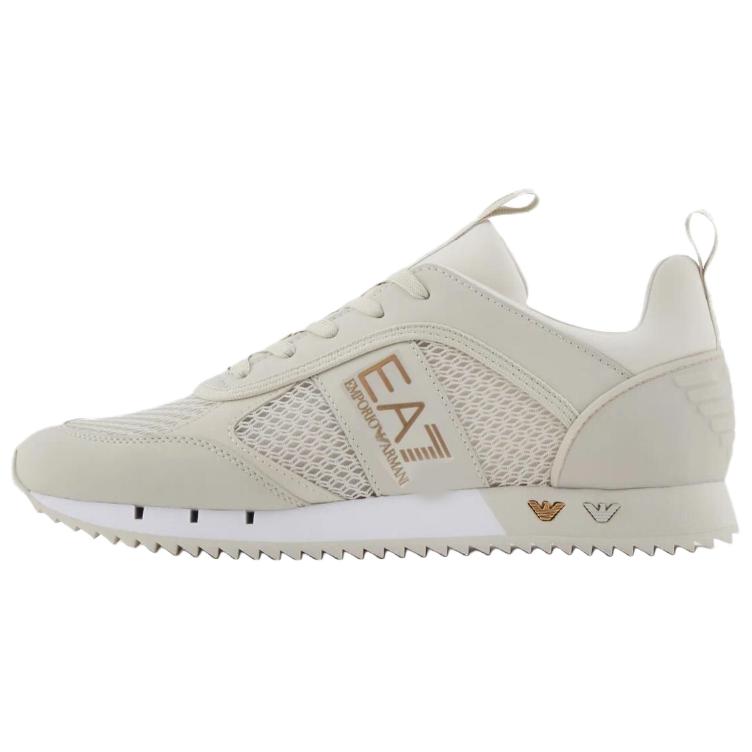 Emporio Armani EA7 Low Top Lace-Up Casual Shoes Men sneakers Beige X8X027XK050U453 42