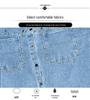 2026 Autumn Women's Korean Style Loose Beaded Denim Jacket Shirt