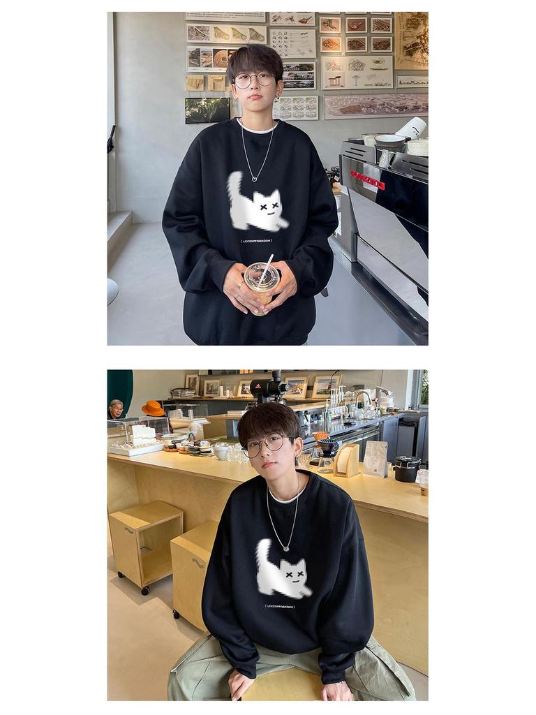 Men's 2025 Retro Casual Long Sleeve Sweatshirt - Trendy, Loose, and Versatile Round Neck Top