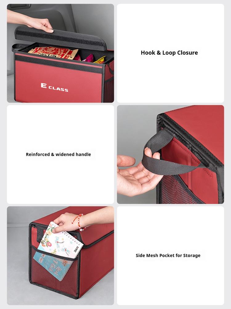 For Mercedes-Benz E class Car Trunk Foldable Storage Box Multi-Purpose Storage Organizer Bag Large-Capacity Stowing Tidying Bag