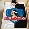 1PC Club Social Y Deportivo Colo-Colo Print Flannel Blanket, High Quality All Seasons, Home Decor, Warmth and Comfort, Perfect for Christmas Gifts
