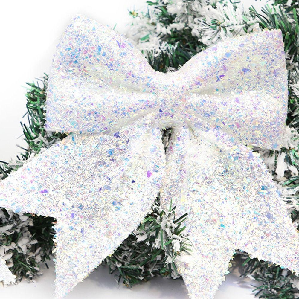 DIY Colorful Bow Ornaments Pearl Cotton Christmas Tree Ornament Happy New Year Decoration
