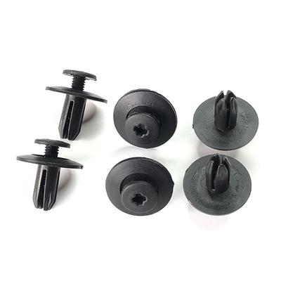 20PCS Auto Fasteners For Ford Plastic Rivet Trim Panel 6mm Hole Retainer Fasteners Clips Window Trim Fasteners Black