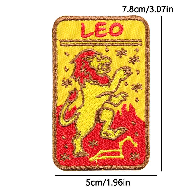 12 Zodiac Signs Embroidery Patch Iron On Patches Complete Set Horoscope Constellation Design for Jacket Backpack Daily Decor