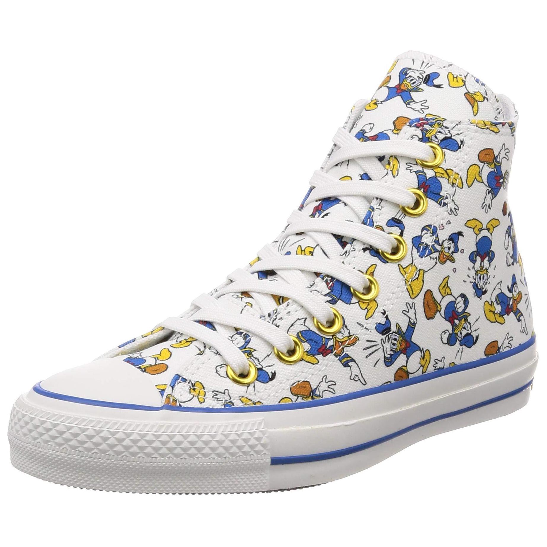 

Converse All Star 100 Donald Duck Pt Hi Холщовые кеды Унисекс Белые Синие 1CL393 37