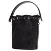 Tory Burch T Monogram Brand Logo Drawstring Closure Cotton Bucket Bag Mini Women bags Black 162810-001