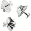 50pcs Copper Badge Butterfly Cap Buckle Needle Card Cap Brooch Clutch Tie Pin Cuff Pin DIY Jewelry Pin