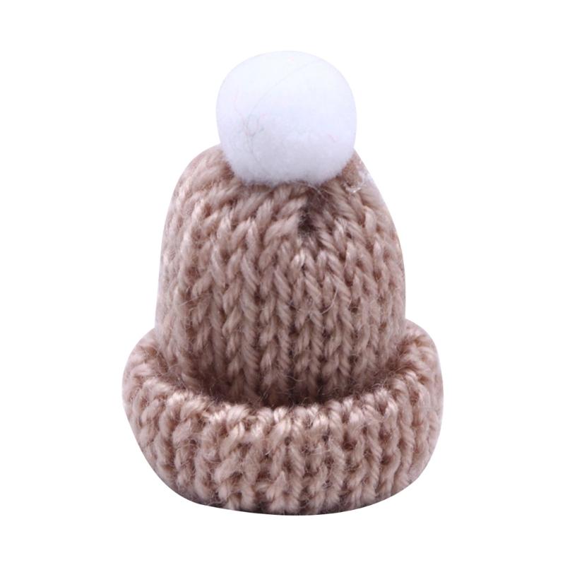 Bundle of 10 Mini Knitted Hats Clothing Accessories and Children Hair Accessories for DIY Decorative Crafts Household