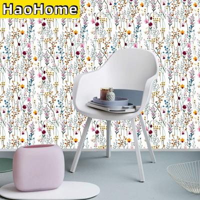 Blumen Schäl- und Klebe-Tapete Mehrfarbig Selbstklebende Wandtapete Abnehmbare Wanddekoration für Haus Schlafzimmer Wände Türen Treppen