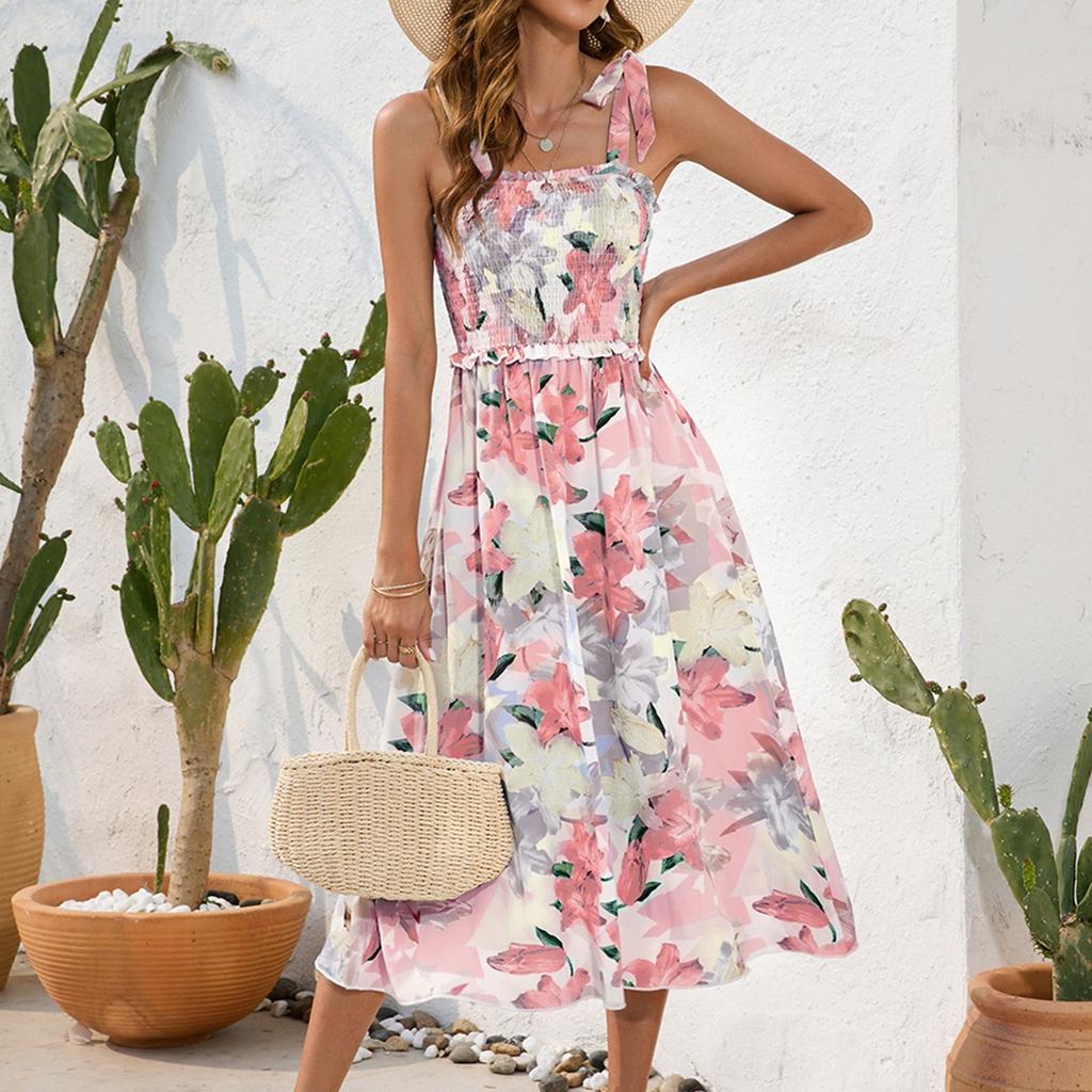 Women's Summer Dress Casual Loose Long Beach Vacation Dresses
