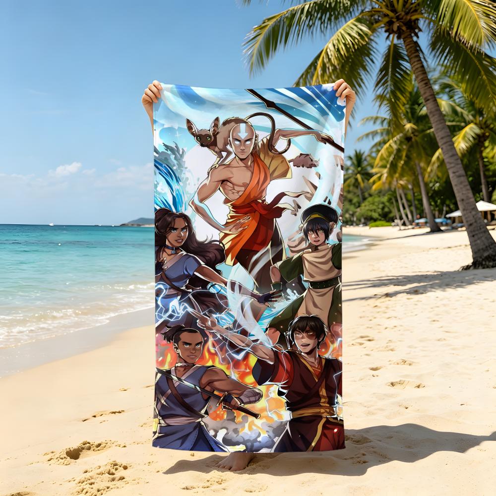 Cartoon A-Avatar T-The L-Last A-Airbender Handtuch Stranddecke Handtuch Für Reise Fitnessstudio Dusche Luxus Leicht Camping Pool heiß