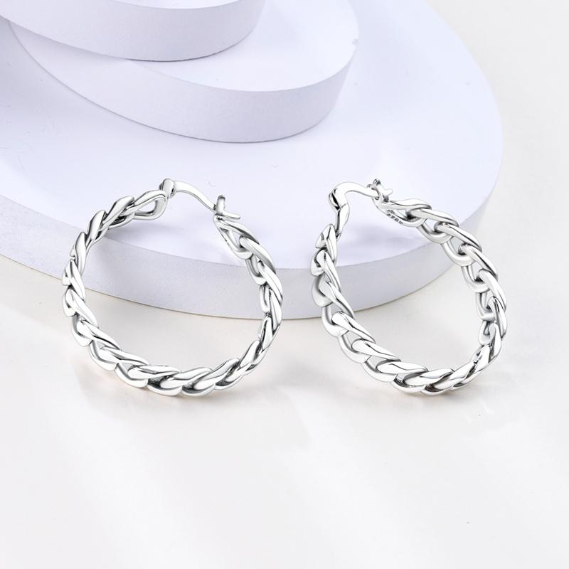 Hoop Earrings 925 Silver Sparkling Pave U Shape Butterfly Heart Fashion Earring Jewelry Gift For Women Girl PartyEngagement
