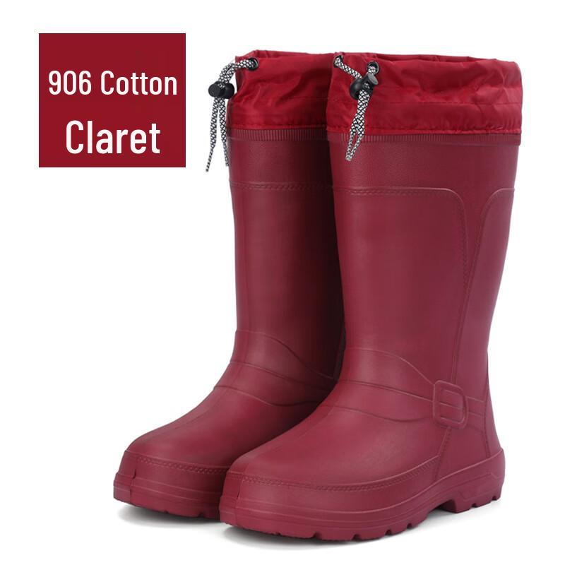 Женские непромокаемые высокие резиновые сапоги Aote из ЭВА с теплым вкладышем 906