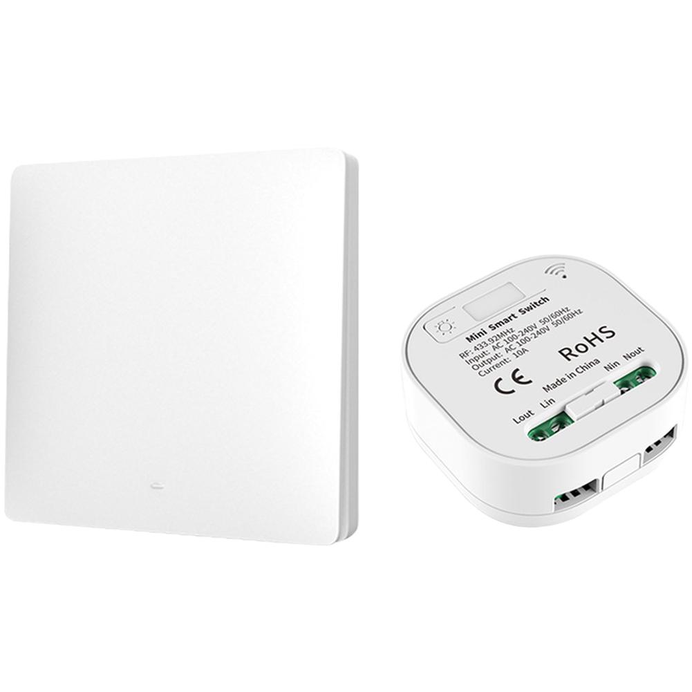 RF433 Wireless Remote Control Smart Switch - Battery-Free, Wiring-Free, Dual Switch For Smart Home Lighting Appliances Up To 10A