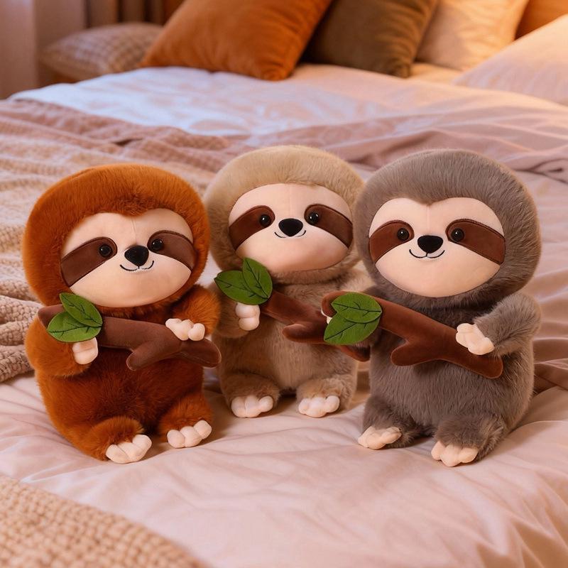 Cross-Border Leaf Sloth Plush Toy - Forest Animal Doll, Claw Machine Ornament, Children's Day Gift