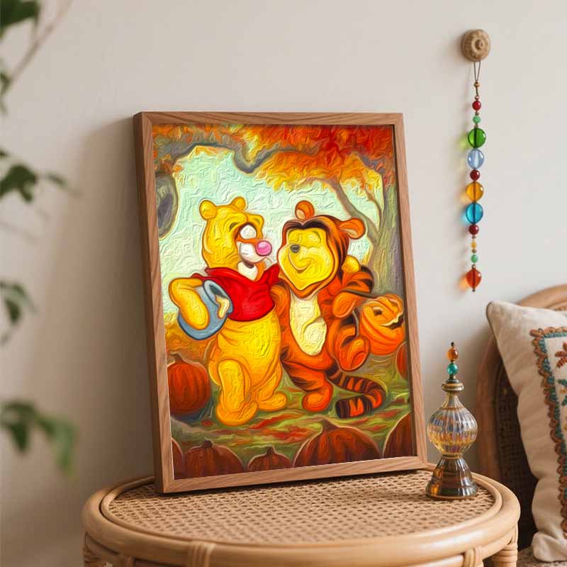 Disney Winnie the Pooh Tigger Oil Painting Art Set Handmade Diy Gift Home Decoration